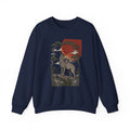 Wolf Sunset Illustration Sweatshirt | Traditional Tattoo-Inspired, Vintage Flash