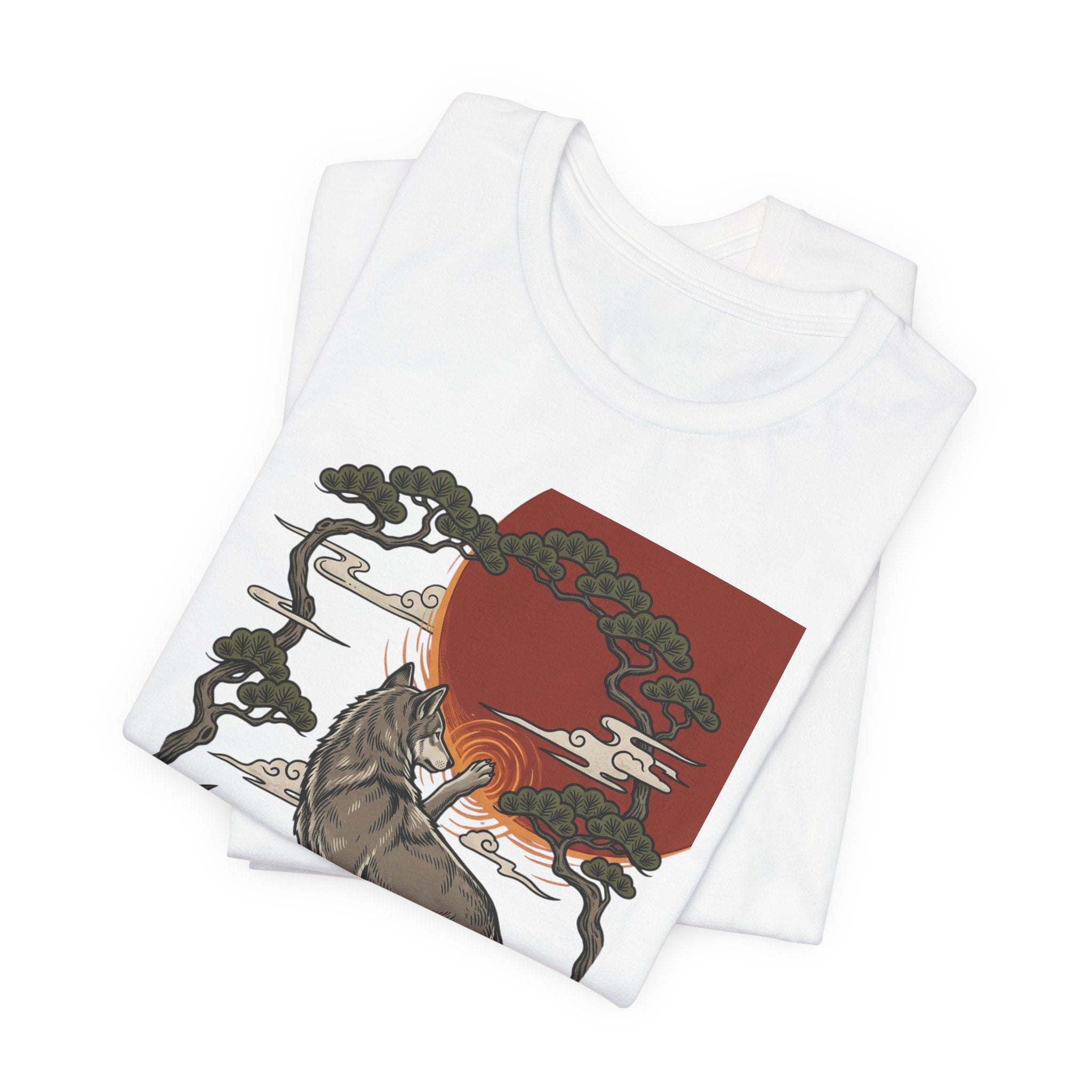 Howling Wolf Traditional Tattoo T-Shirt | Vintage Flash, Bold Outline